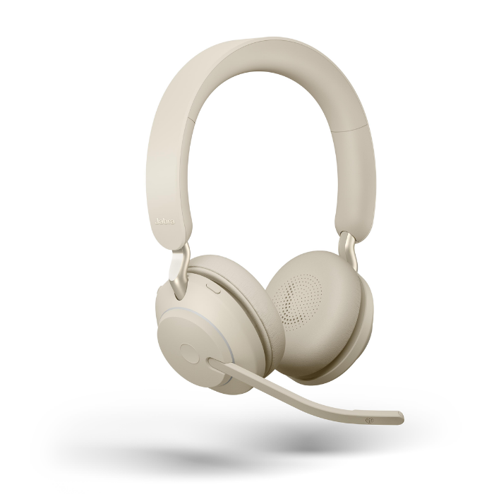 Jabra Evolve2 75 USB-A MS Bej Kablosuz Kulak Üstü Kulaklık